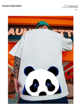 Skatercore Tribal flames – Funny Cartoon Panda Graphic Print Cotton T Shirt For Men Sum