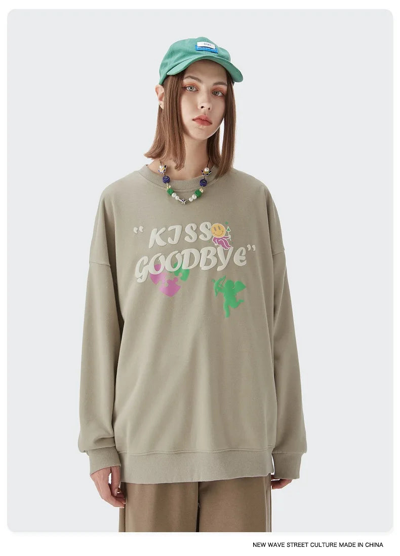 Cyberpunk Shirt – Rainbowtouches 2022 Men Long Sleeve Vintage Graphic Letter P – Edgy Streetwear for All Genders