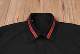 New 2021 Luxury Men Classic Embroidered stars stripes Ribbon Fashion Cotton Casual Shirts Shirt High Quality Short Sleeves A118
