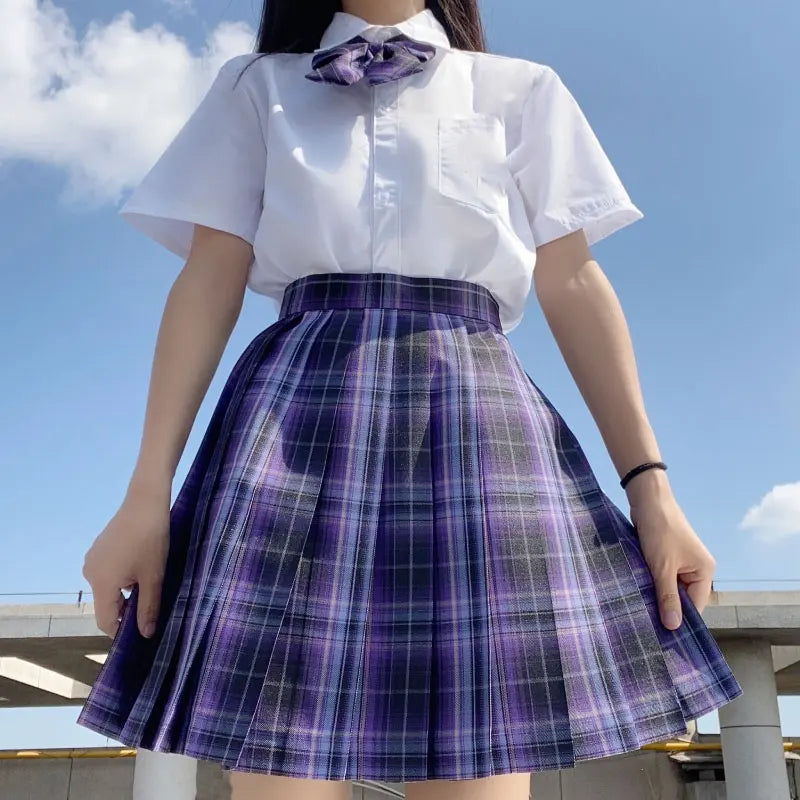 Jk Uniforms Gyaru School Uniform for Girl Student Pleated Skirt Uniform Set Women Short Sleeve Bow Tie Seifuku Japanese Style