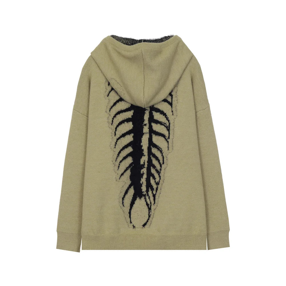 oversized knit pullover, fall/winter fashion, soft knit pullover with flame design, y2k fashion statement