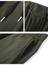 mens cargo pants elastic waist trousers with pockets streetwear hip hop loose fit ankle drawstring military sweatpants joggers unique joggers style 2535