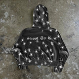 Y2k Long Sleeved Pullover Hoodie With Gothic Print Punk Style Hoodie Oversized Streetwear Winter Outfit School Ootd Clothes News