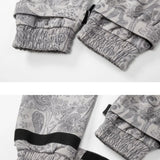 hip hop loose fit elastic waist pants fashion paisy ankle pants mens casual letter embroidery drewstring sportwear pants joggers unique joggers style 3506