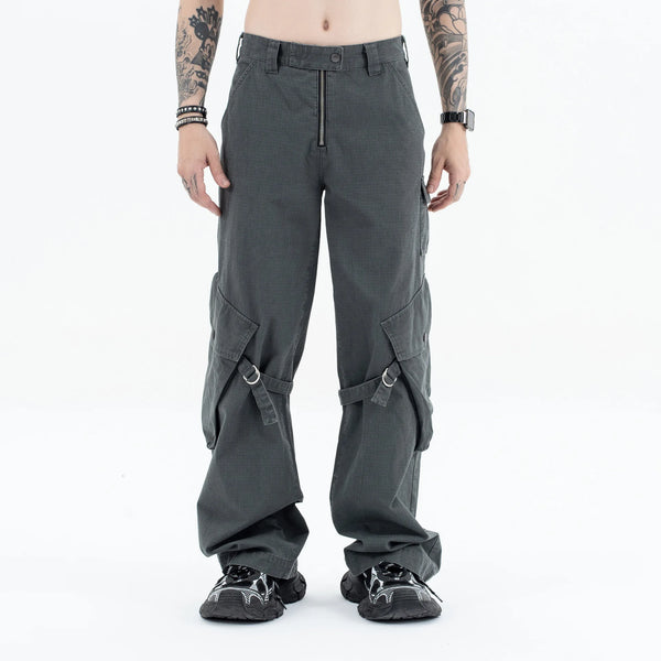cargo pants with wide legs military streetwear pants