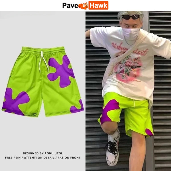 3d anime cartoon shorts men summer quick dry beach swim shorts men women couple hip hop pants clothes beach shorts y2k shorts techwear shorts
