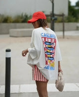 Urban Heat Tee – Graffiti Drip Flame and Retro Crown Print