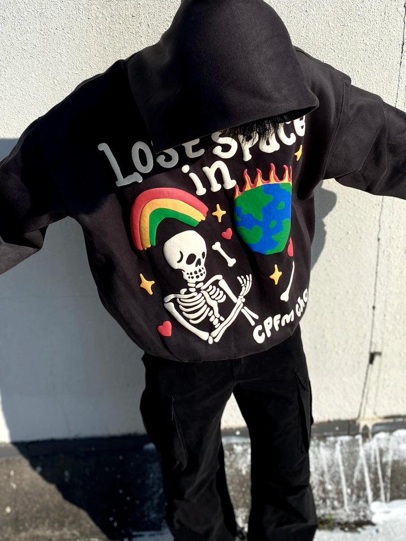 KANYE WEST Brand Fashion CPFM Foam 3D Print "Lost in Space" High-Street Oversized Cotton Hooded Sweatshirt Hoodie For Men