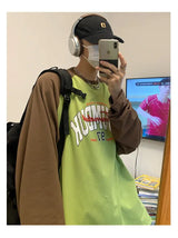 Sadcore Graphic tee – Long Sleeved T Shirt Men Spring New Style Avocado Green Ragl
