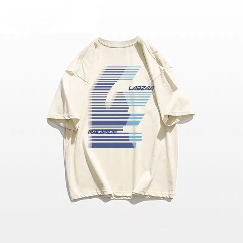 Y2k Chrome print – Summer Creative Letter Printed T Shirts For Men High Street