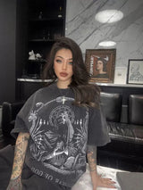 Trapwear Vintage print – Summer Heavy Fashion High Street Retro American Street Coupl