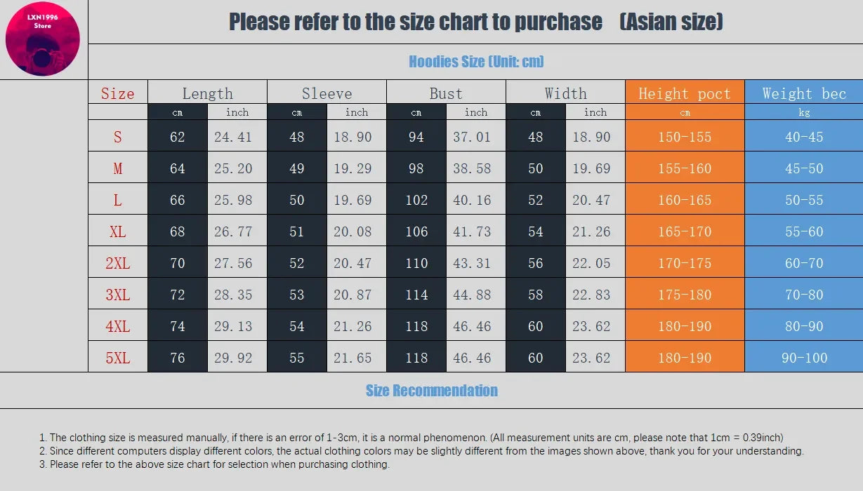 2023 Spring Autumn Mens Hoodies Fashion Japan Streetwear Print Graphic