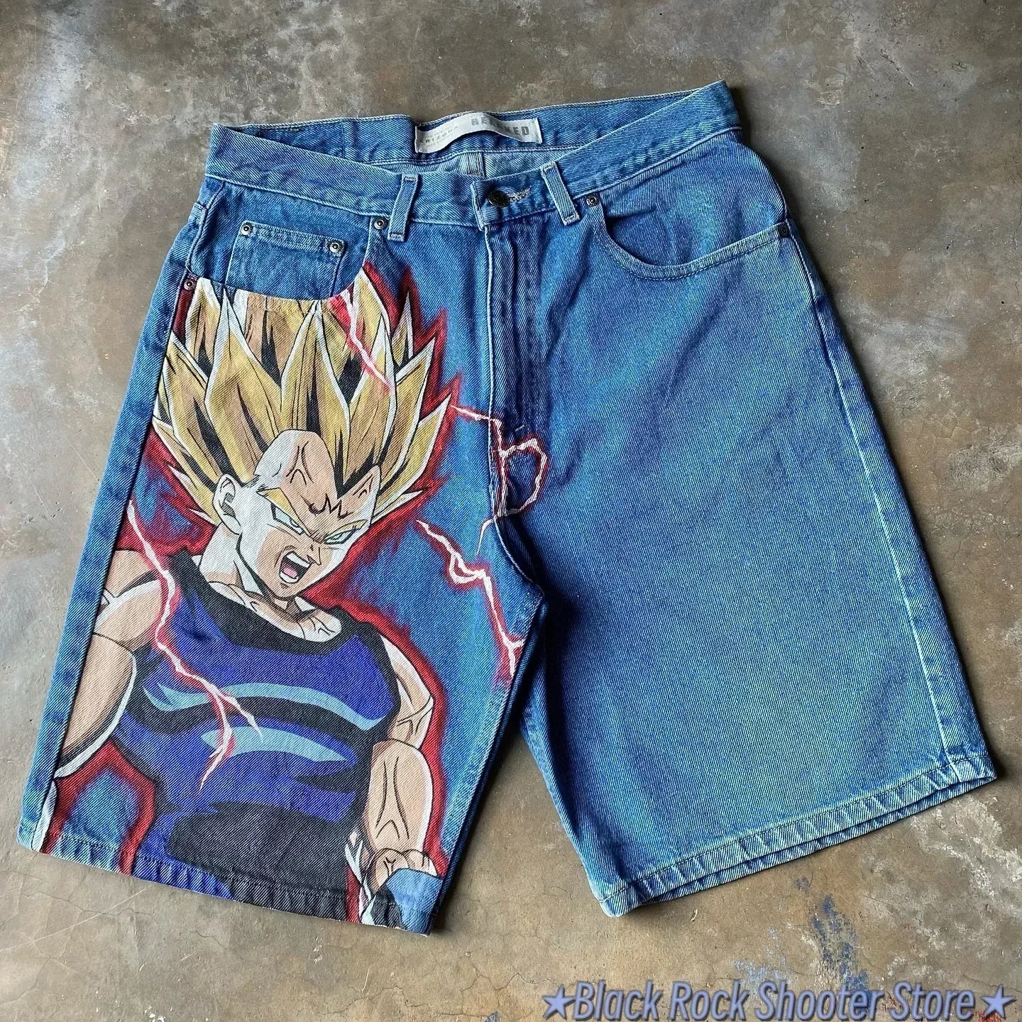 popular casual rem print sweatpants fashion y2k baggy jeans wide leg denim shorts pants harajuku streetwear trouser men clothing streetwear sweatpants