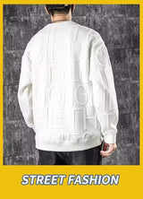 Sadcore Chrome logo – Autumn Mens Sweatshirt American Trendy 3D Letters Top Haraju