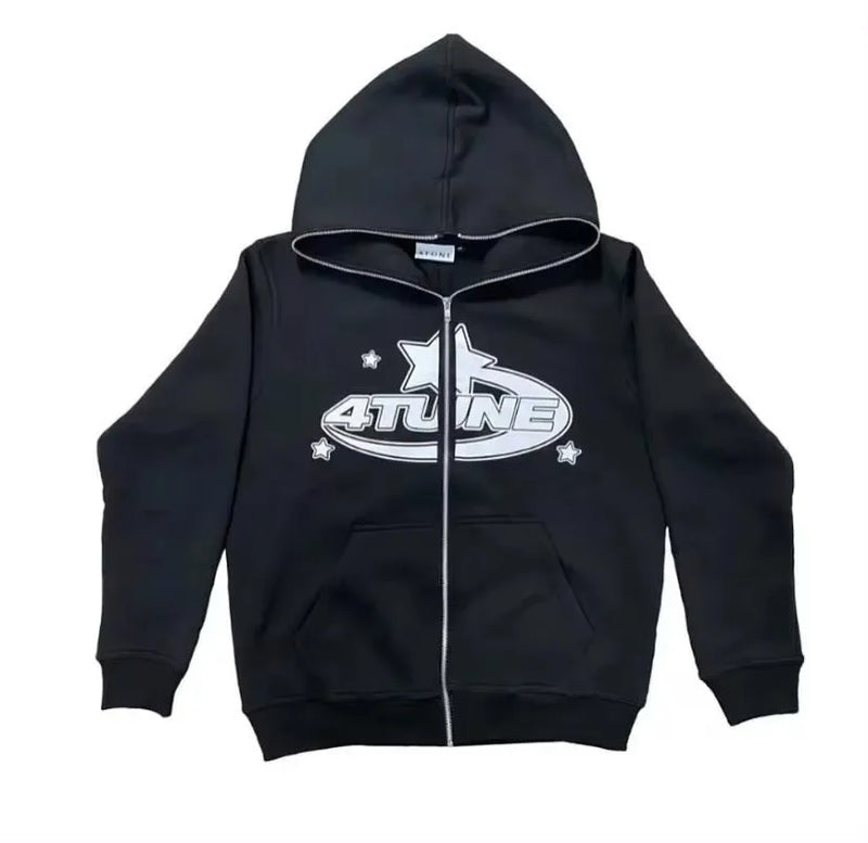 Y2K Autumn Winter Female Hoodie Letter Long Sleeve Sweatshirts Gothic