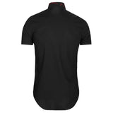 New 2022 Luxury Men Classic Embroidered bee stripe Fashion Cotton Casual Shirts Shirt High Quality Short Sleeves A68