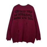 fashion hip hop knitted sweater men autumn winter o neck anime pattern pullover streetwear casual loose sweaters jumper knitwear trendy hip hop style outerwear, oversized graphic print design, aesthetic street look hoodie
