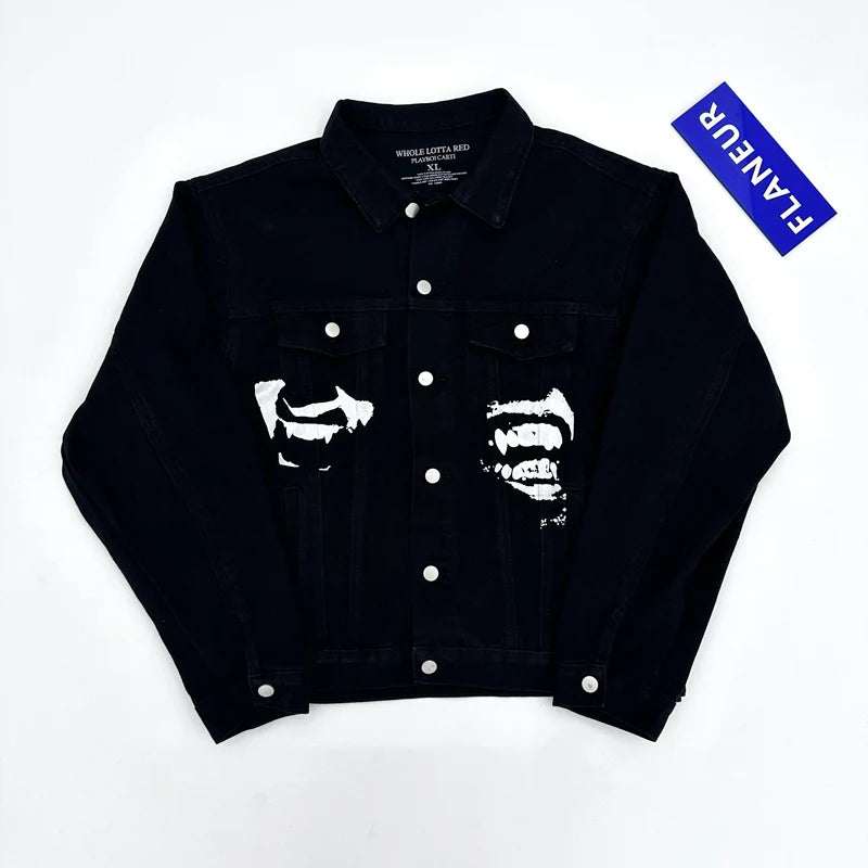urban fashion featuring new 2023 gentleman men old washing playboi carti whole lotta red denim baseball coats jackets abstract digital coat warm 455 design – premium quality jacket for men