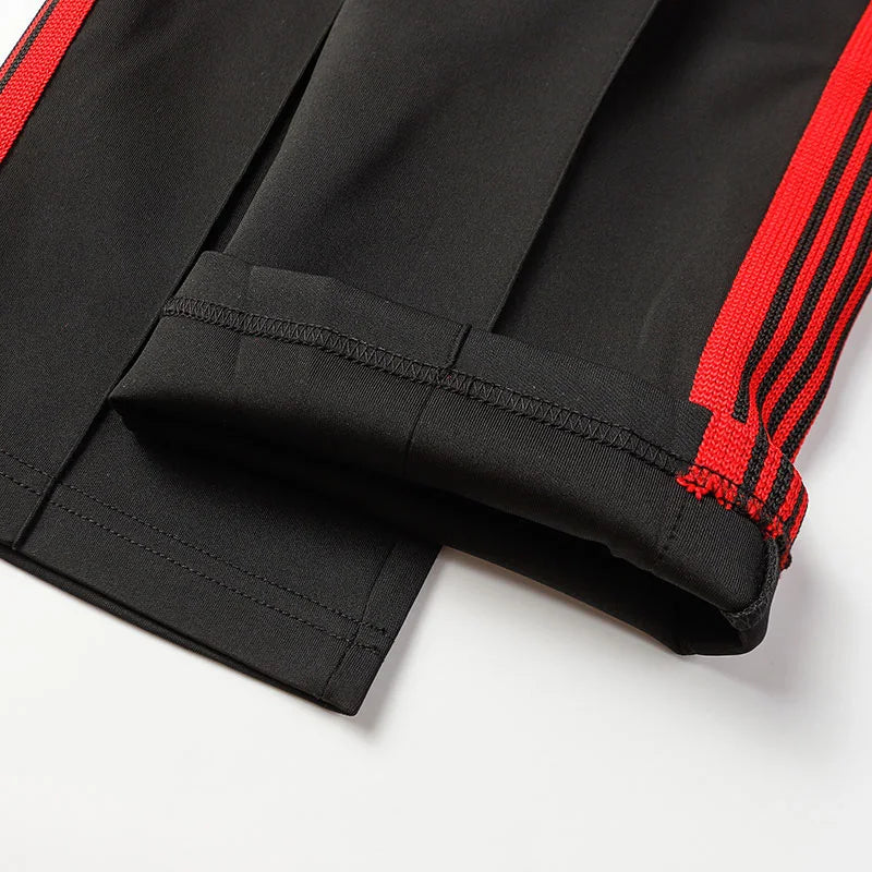 new pattern embroidery pants men woman 1 1 good quality side edge weaving stripe loose casual joggers sweatpants unique joggers style 4890