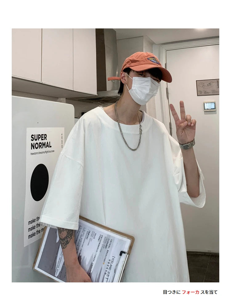 Anime Streetwear top – T Shirt Oversized Cotton Men Fashion Mens Summer Tshirts Ove