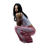 harajuku y2k baggy jeans high quality embroidered striped sweatpants men women hip hop streetwear casual wide leg denim pants streetwear sweatpants