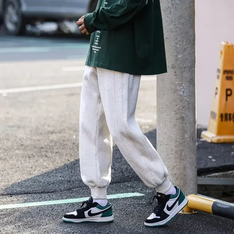 2023 autumn new light luxury fashion pants men all match loose casual sports pants all match boutique clothing simple style unique default style 3630