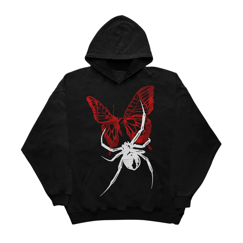 Y2K Womens Top Hoodies Sweatshirt Pullover Oversized Streetwear Vintag
