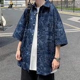 2023 Summer New Light Luxury Fashion Shirt Men Loose Casual Short-sleeved Shirt All-match Boutique Clothing Simple Style