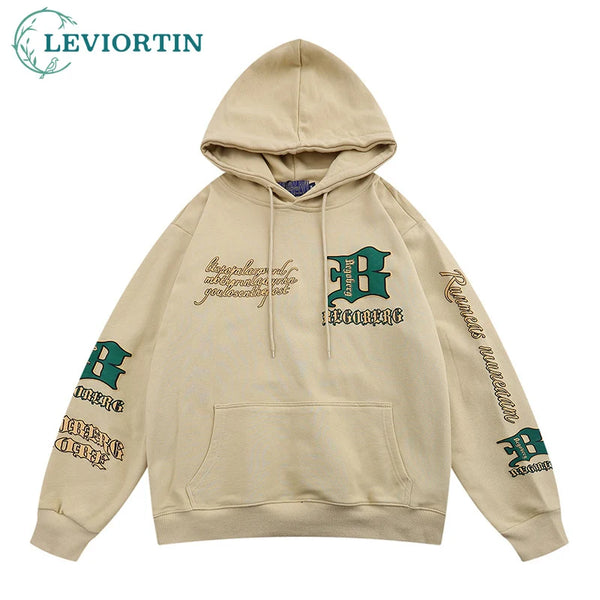 Hip Hop Women And Mens Hoodie Sweatshirt Streetwear Vintage Letter Pri