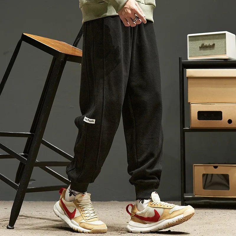 2023 autumn new light luxury fashion pants men all match loose casual sports pants all match boutique clothing simple style minimalist street pants