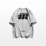 Skatercore Chrome print – Hip Hop Street Personality Letter Print Round Neck Short