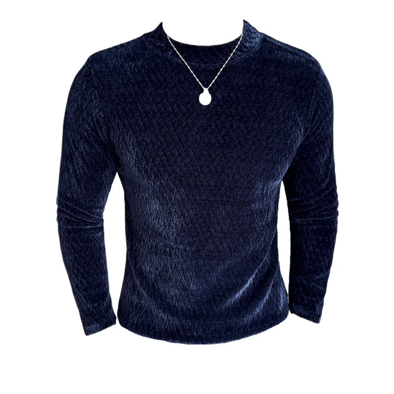 Skatercore Graphic tee – Autumn Winter Semi Turtleneck Stretch Slim Fit Long Sleeve T