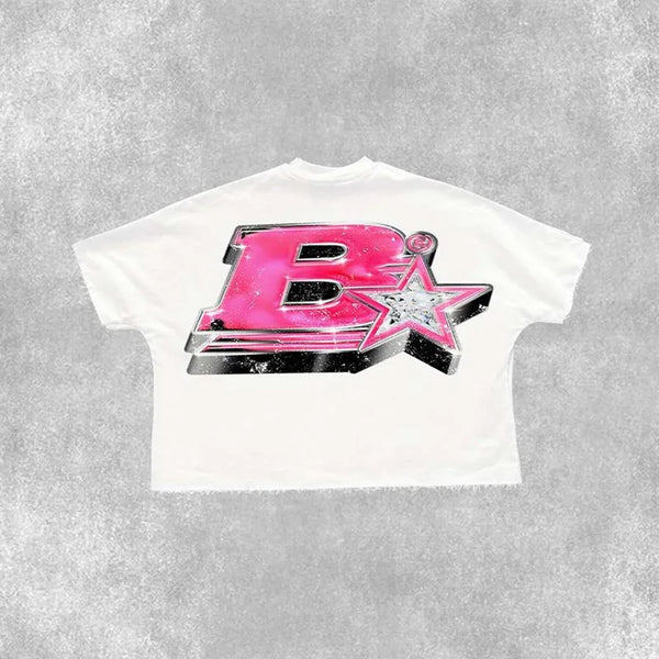 urban hip hop manga tee with pastel overlays and cartoon fusion