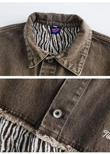 Quilted vintage zip-up bomber fleece streetwear