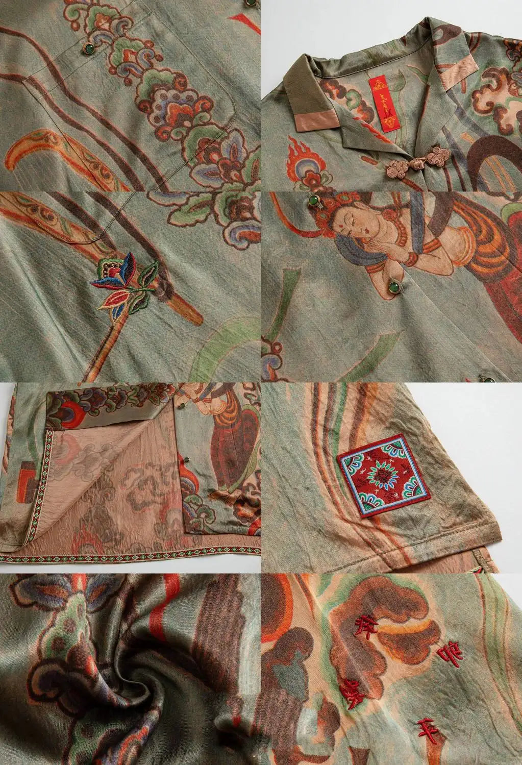 Dunhuang Feitian new Chinese style national trend printed casual short-sleeved