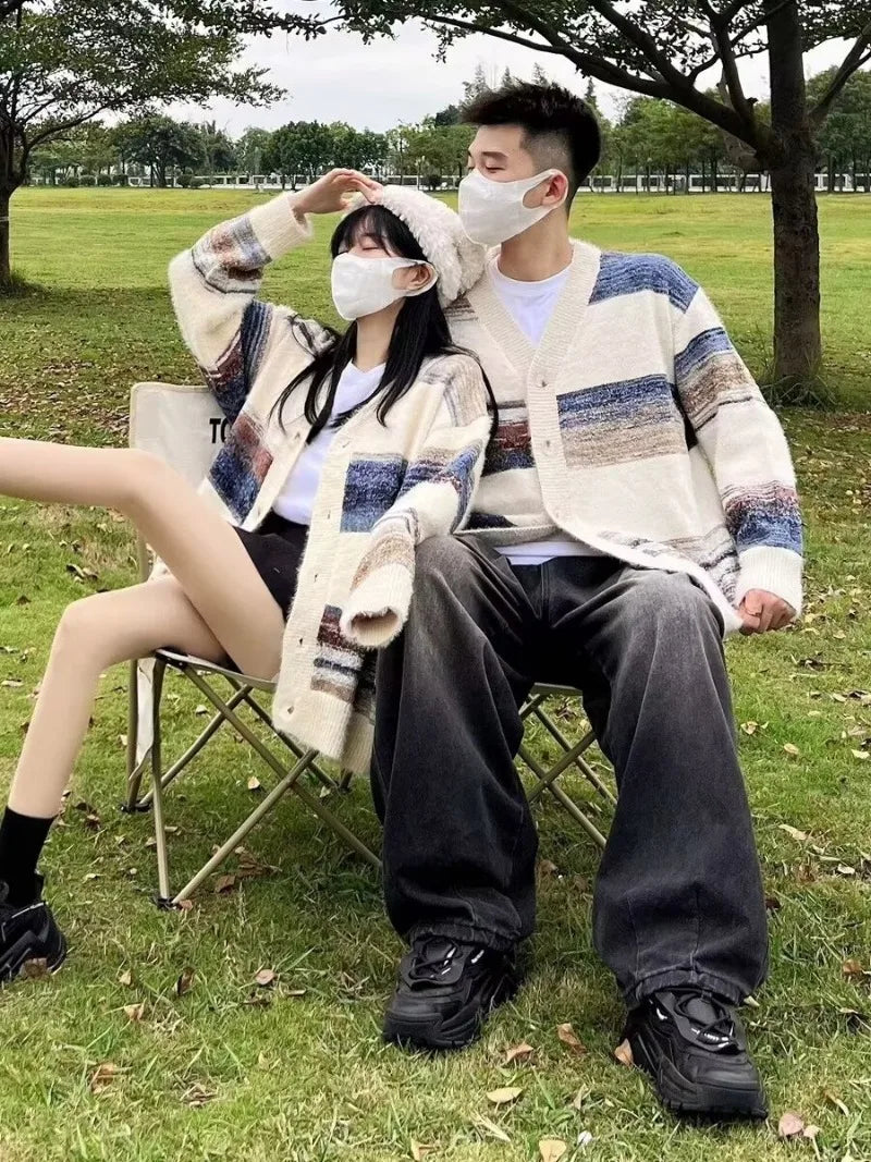 grunge fire sweater, streetwear drip, cozy knitwear for men, oversized grunge aesthetic winter top