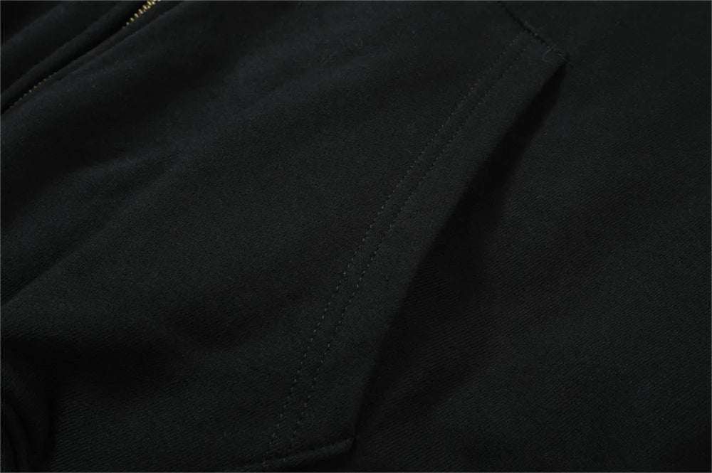 gothic barcode glitch featuring undermycar 2024 new high quality shirt plaid cover with layered zipper open up hoodie black