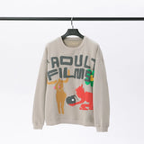 fire graphic sweater, 2025 fashion trend, cozy fashion fit, stylish street outfit, modern aesthetic appeal
