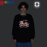 Glitchcore Design – Rainbowtouches 2022 New Mens Long Sleeve Vintage – Edgy Streetwear for All Genders