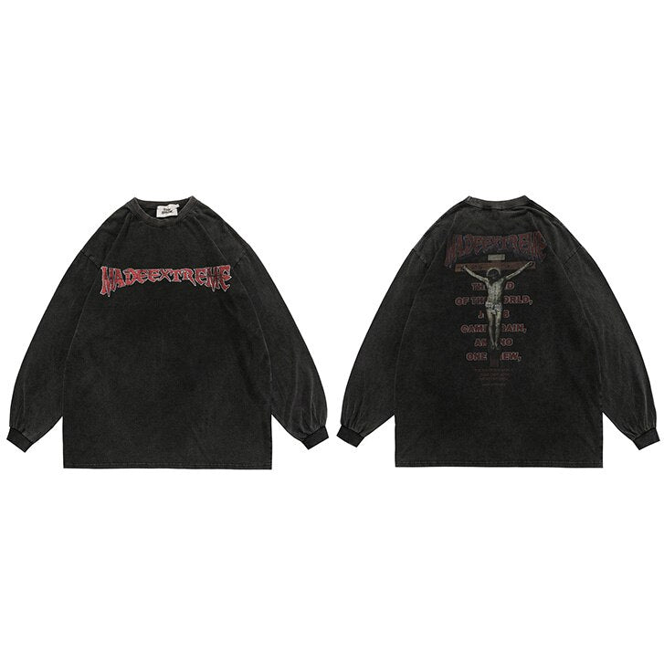 "Fallen King" Unisex Men Women Streetwear Graphic Sweatshirt Daulet Apparel