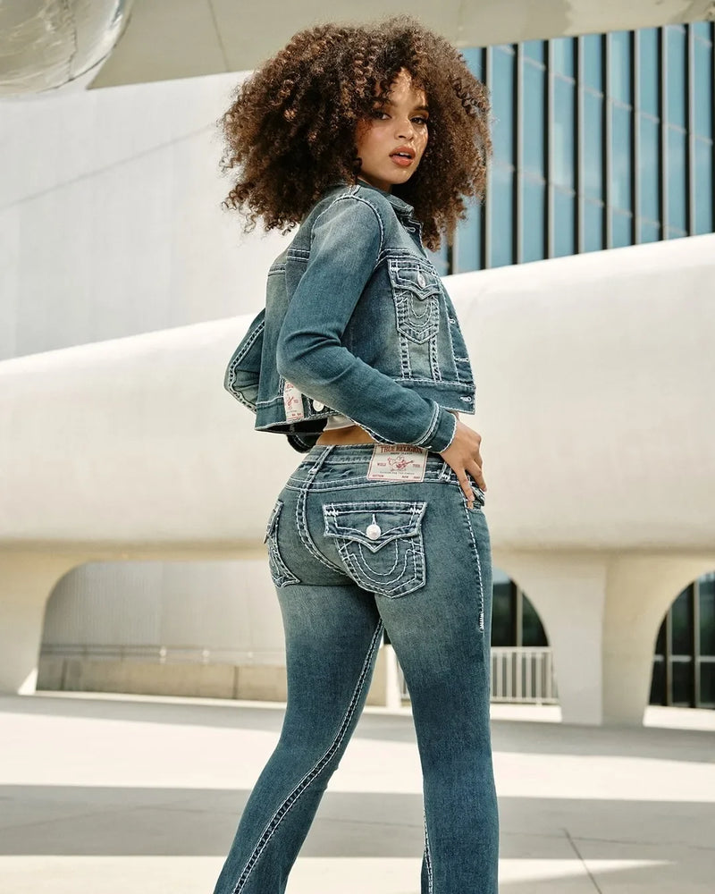 hip hop y2k pants true religion gothic fashion embroidered street leisure straight leg wide leg baggy jeans women clothing unique jeans style 3042