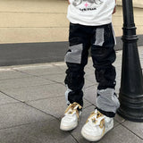 distressed skinny flared micro flare jean for mens mesh big destroyed ripped denim jeans hip hop biker jeans pants male stacked flare jeans