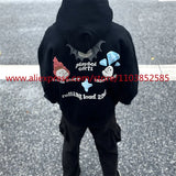 2024 New Autumn Winter Vintage Velvet Hoodie Long Sleeve American Heav