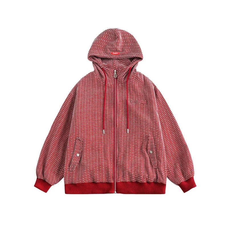 High fashion fleece parka zip-up urban graffiti