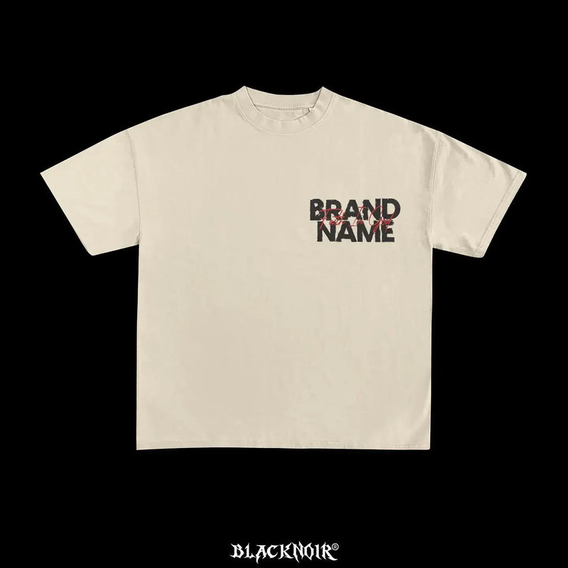 Skatecore Streetwear Tee – Tag Font Graphic with Flame Accent