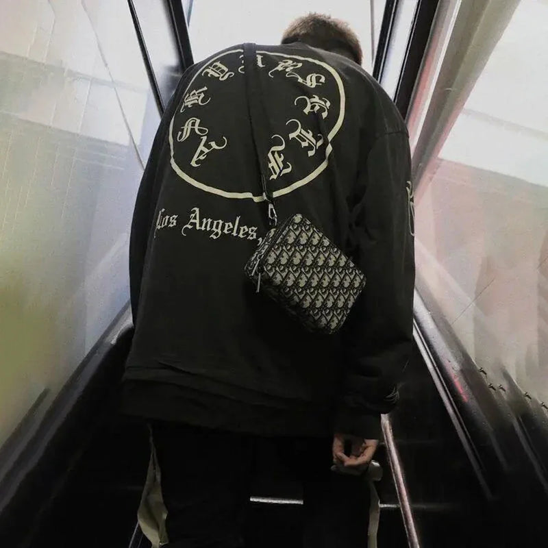 2023 Fashion Brand American Streetwear Retro Wash Plus Size Mens Loose