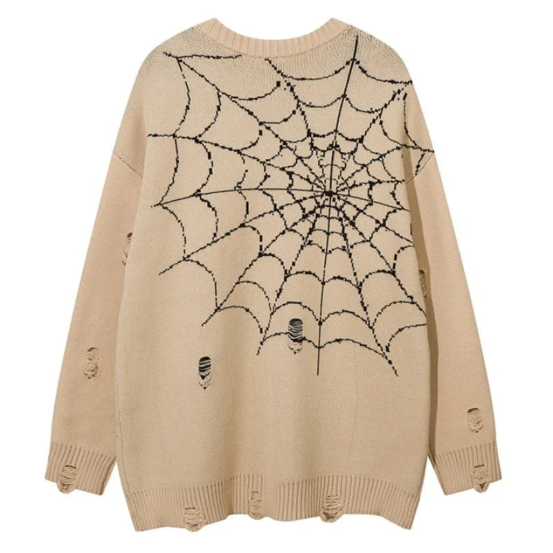 hip hop knitted sweater mens winter o neck harajuku pattern pullover streetwear casual loose pullover sweaters jumper knitwear oversized graphic print design, urban wear with bold artwork, Y2K vintage urban hoodie