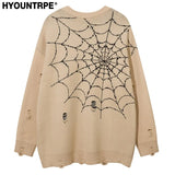 hip hop knitted sweater mens winter o neck harajuku pattern pullover streetwear casual loose pullover sweaters jumper knitwear oversized graphic print design, urban wear with bold artwork, Y2K vintage urban hoodie