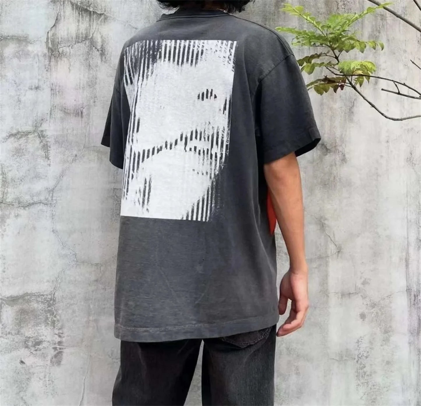 Y2K vintage t-shirt featuring new summer 24ss vintage retro portrait printing high street cotton casual loose tops t shirt pullover