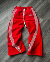 retro harajuku hip hop american y2k new casual pants side striped casual pants mens womens street drawstring high waist pants menswear bottoms